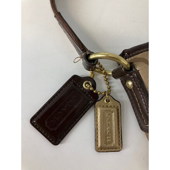 COACH F21905 MEDIUM TAN, BROWN SIGNAUTE CANVAS CROSSBODY BAG - Picture 6 of 16